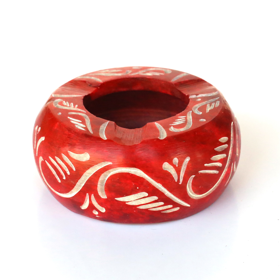 Saop Stone Ashtray - Marble, 3 Inches, Multicolor | Hand Made Craft, Customizable Logo, Round Shape, Smokeless For Cigarettes