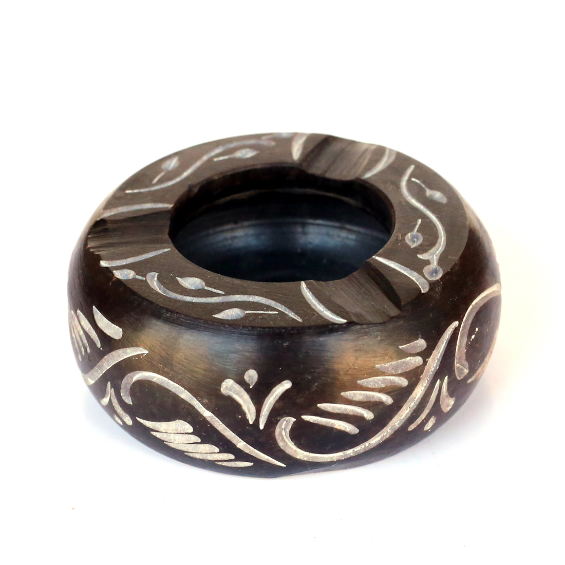 Saop Stone Ashtray - Marble, 3 Inches, Multicolor | Hand Made Craft, Customizable Logo, Round Shape, Smokeless For Cigarettes