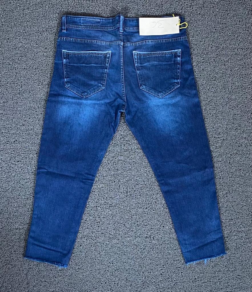 Denim Ankle Length Jeans - Denim Material, Waist Size 28-38, 3 Color Options | Regular Fit, Washed, Plain Dyed, Suitable For Spring, Summer, Winter