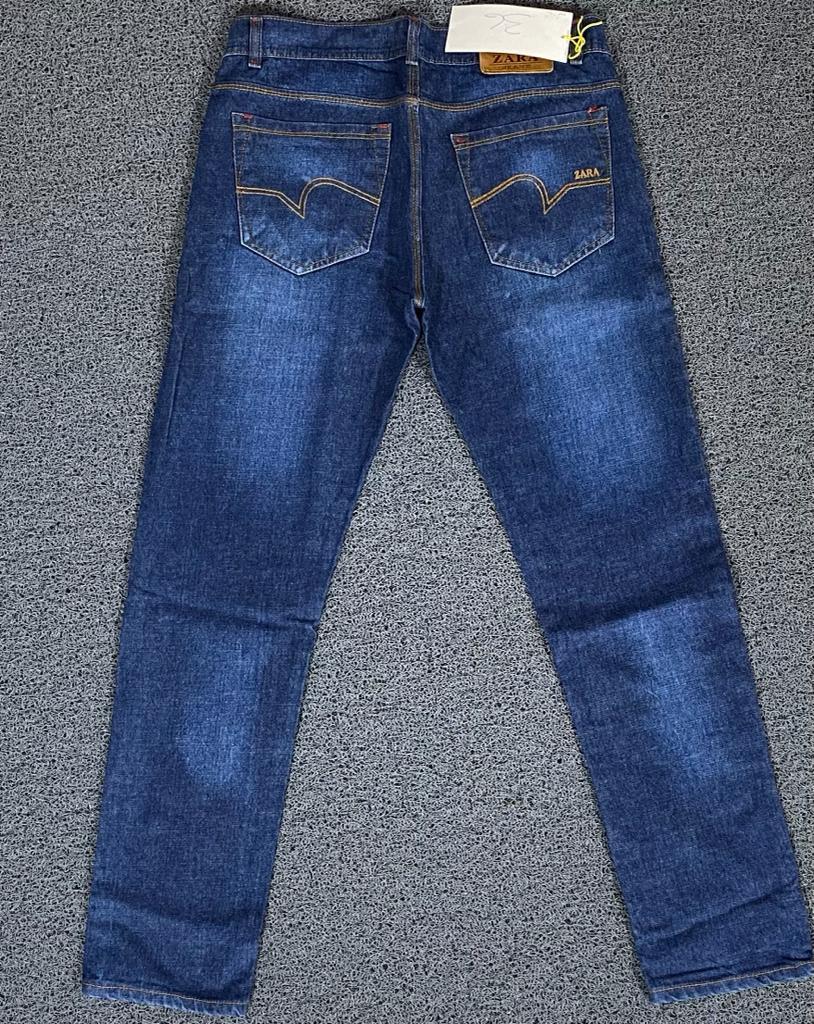 Faded Jeans - Denim Material, Waist Size 28-38, 3 Color Options | Regular Fit, Plain Dyed Pattern, Washable For All Seasons