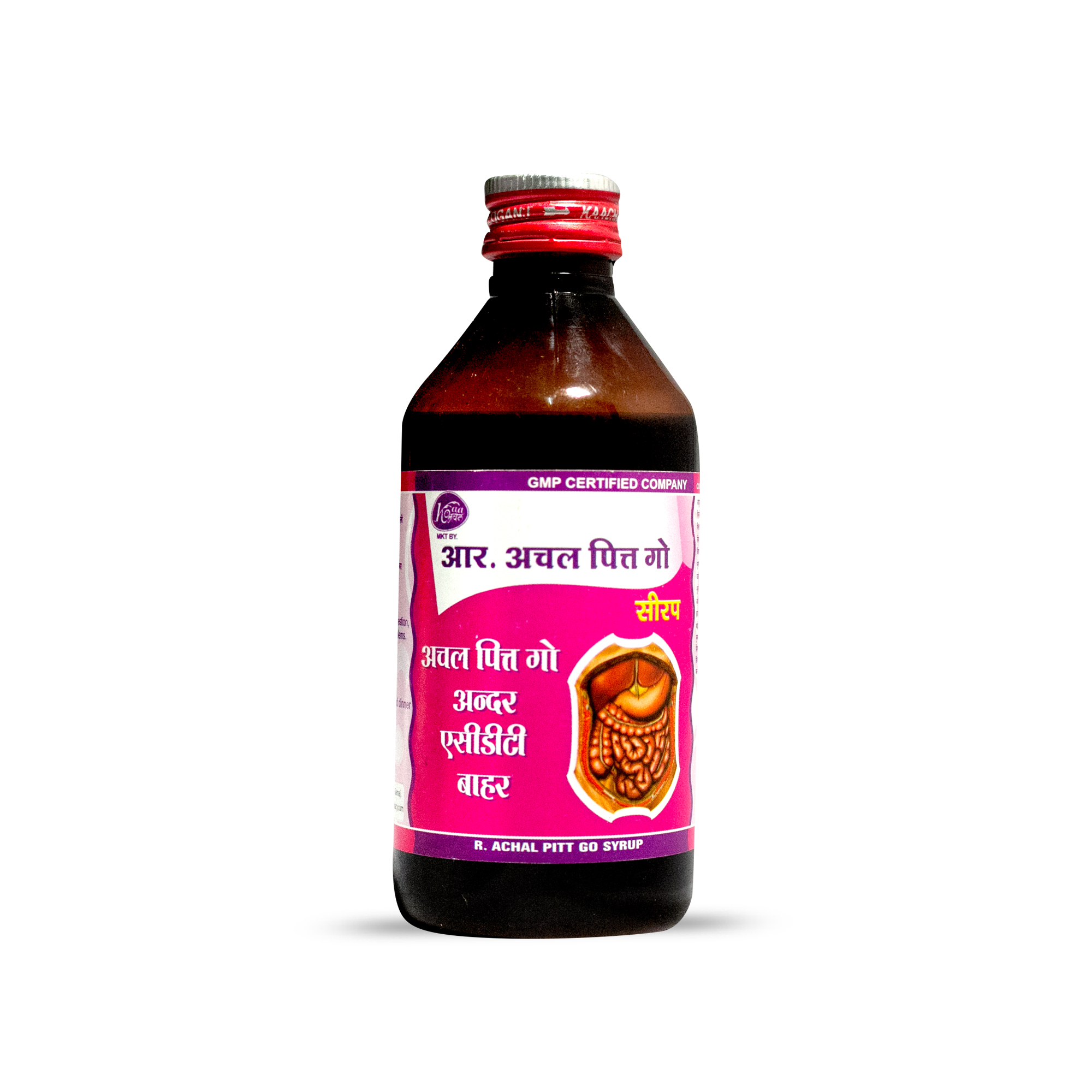 Achal Pitt Go Syrup - 200ml & 500ml Bottles | All Ages, No Moisture, Syrup Form, Alleviates Acidity & Indigestion