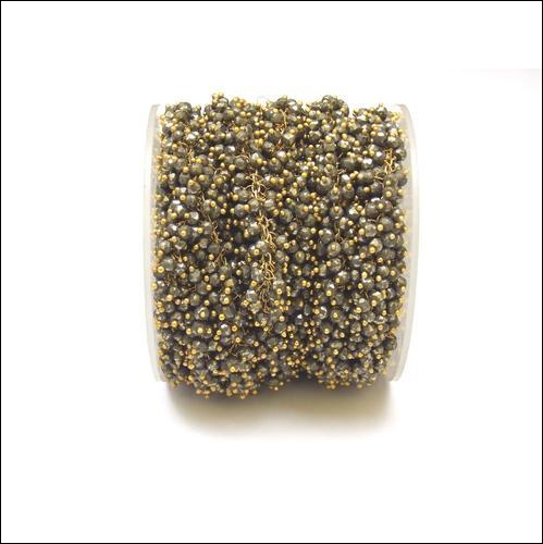 प्राकृतिक पाइराइट क्लस्टर चेन