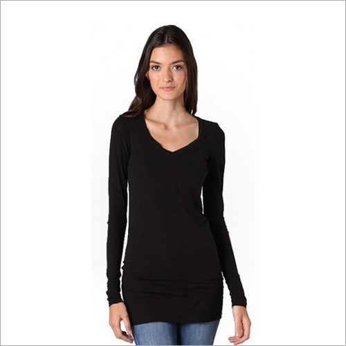 ब्लैक लेडीज़ फुल स्लीव टॉप