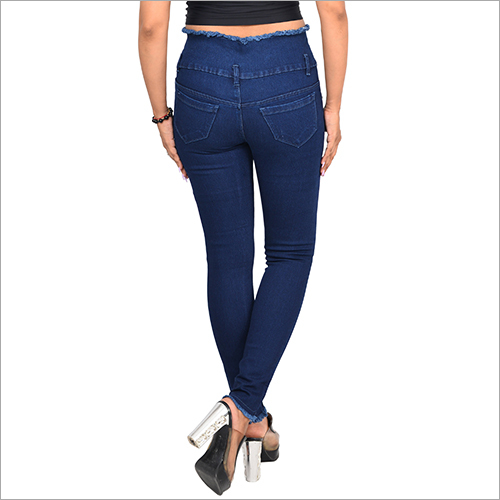 Slim Fit 3 Button Dark Blue Jeans