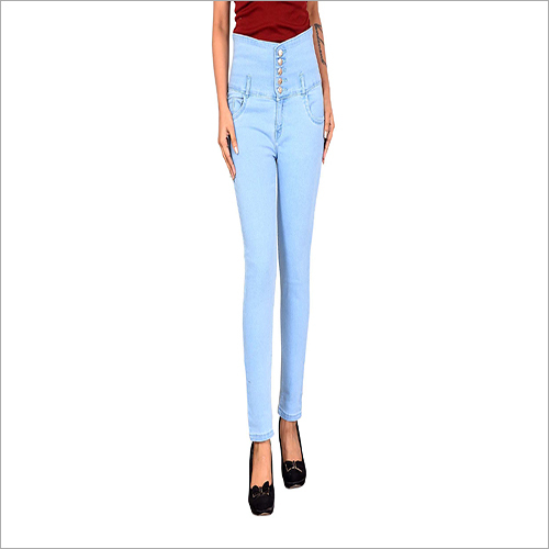 Washable 5 Button Blue Jeans