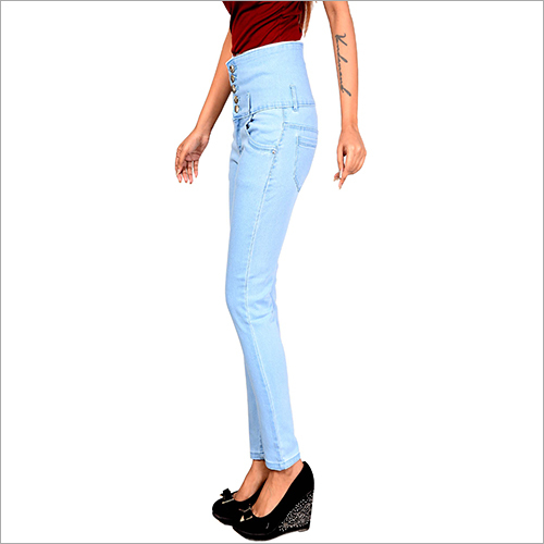 Washable 5 Button Blue Jeans