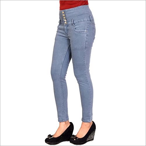 Washable 5 Button Grey Jeans