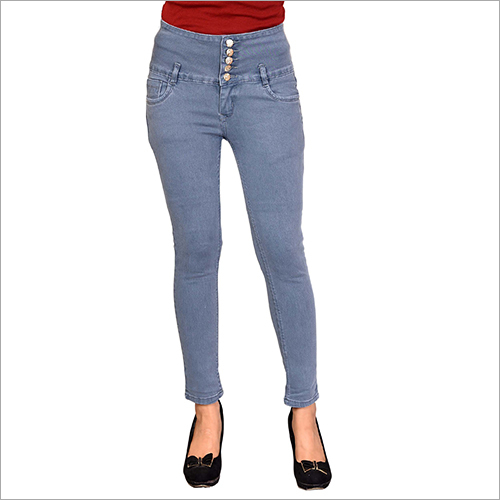 Washable 5 Button Grey Jeans