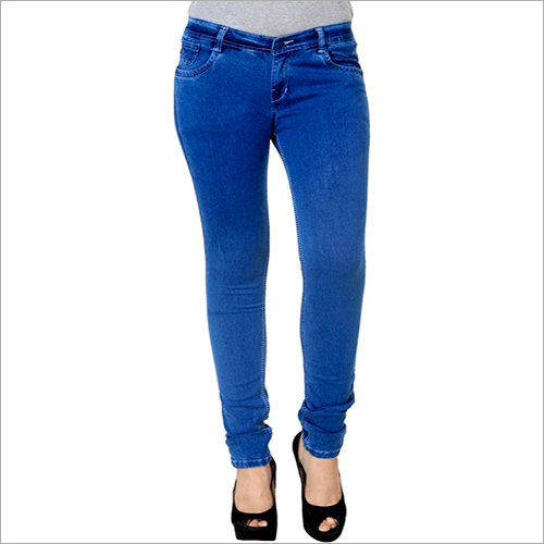 Washable Singal Button Blue Jeans