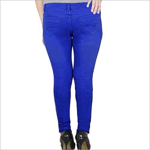Washable Singal Button Blue Jeans