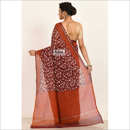 Different Available Chanderi Print Saree