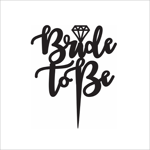 स्टिक ब्राइड टू बी केक टॉपर