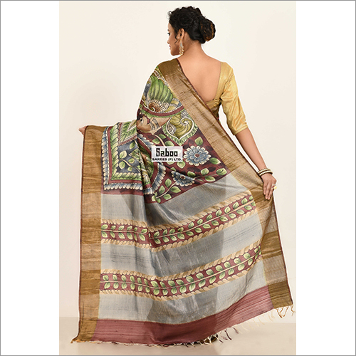 Different Available Tussar Kalamkari Saree