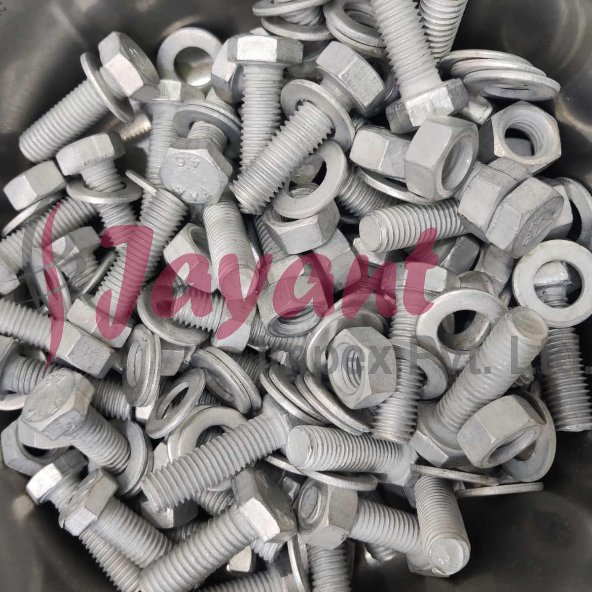 Hex Bolt - Cadmium Plated, Hex Nut & Plain Washer | Ideal For Aviation, Marine, And Automotive Industries, High Quality Fasteners