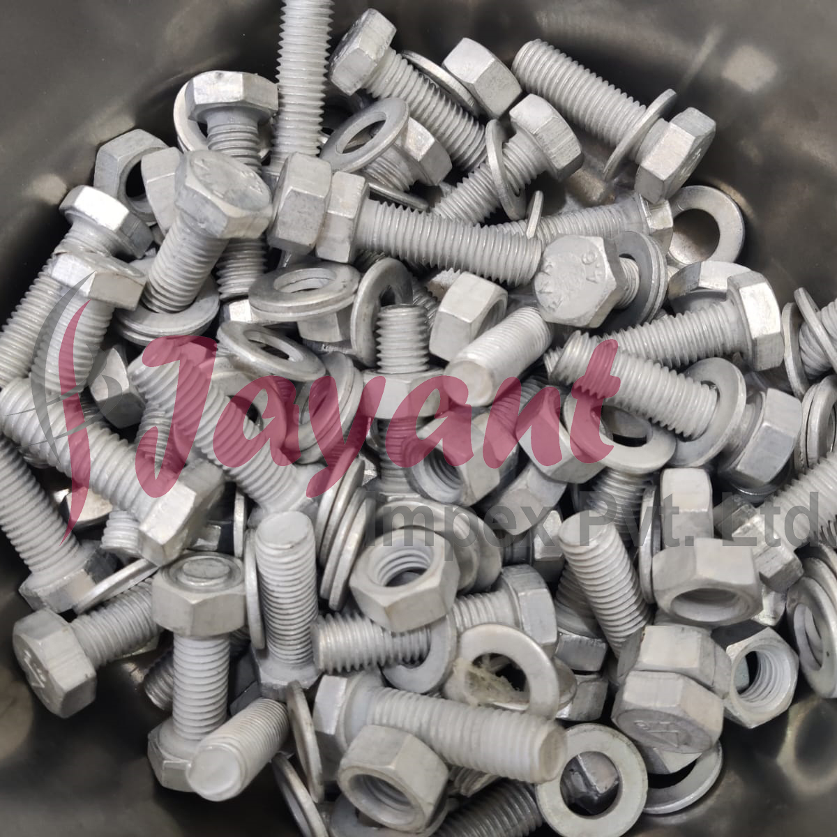 Hex Bolt - Cadmium Plated, Hex Nut & Plain Washer | Ideal For Aviation, Marine, And Automotive Industries, High Quality Fasteners