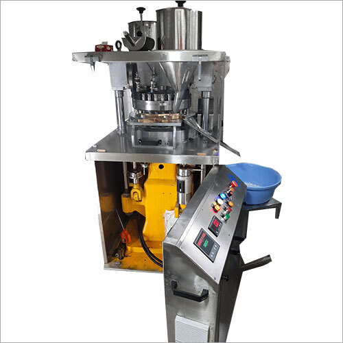 High Speed Tablet Compression Machine - Stainless Steel, Semi-automatic | Silver Finish, Warranty Included