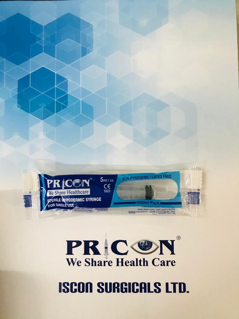 Disposable Syringe 5ml - Stainless Steel Needle, Blister Pack, Eto Sterilized | Isi & Is Certified, Single Use, Non-recyclable