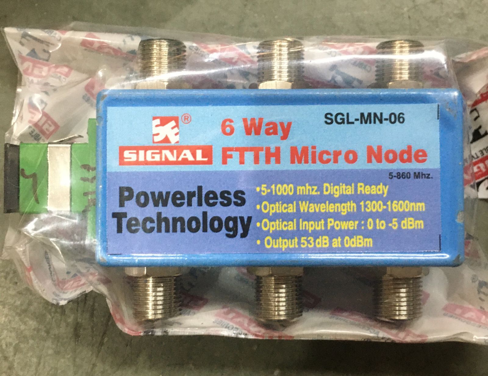 6 Way Ftth Node Application: Cable Tv
