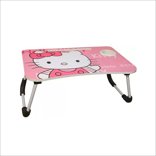 Pink Kitty Study Laptop Table