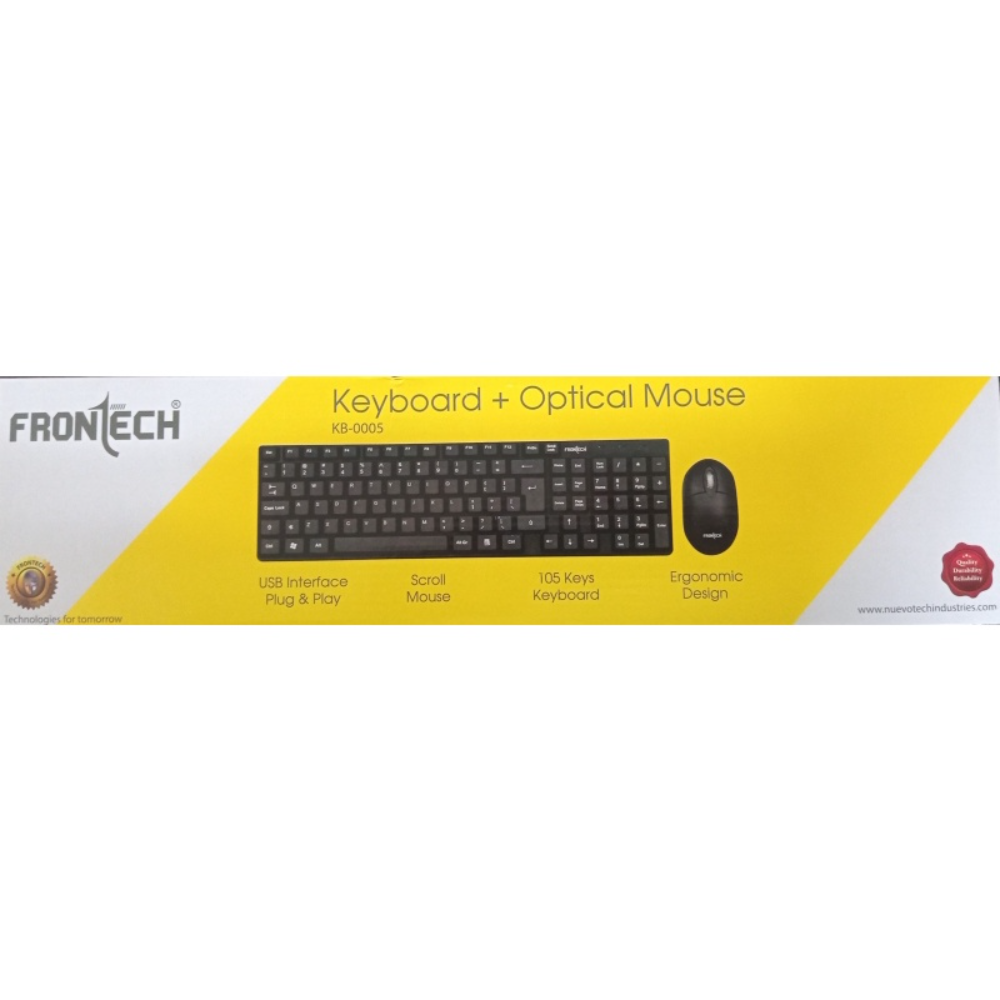 Frontech Keyboard Plus Optical Mouse Kb-0005 Combo