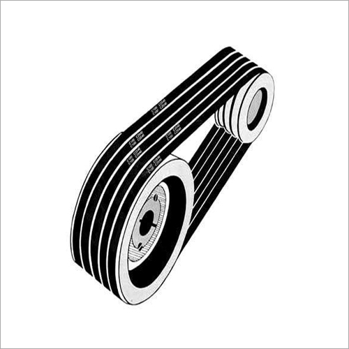 V Belt - Rubber, Industrial & Automotive Use, Black Color, Heat Resistant | Banded Design for Efficient Mechanical Power Transmission