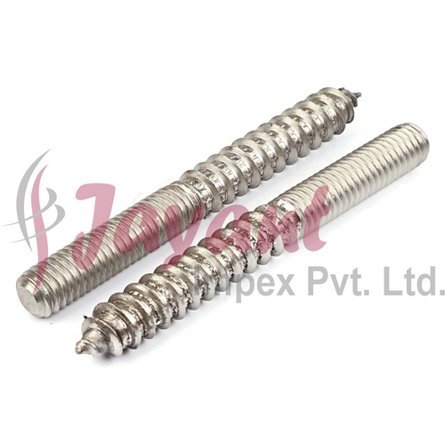 Hanger Bolts - High-Strength Steel, 1/2 inch x 4 inch | Designed for Industrial, Engineering, Manufacturing, Automotive, and Drilling Applications