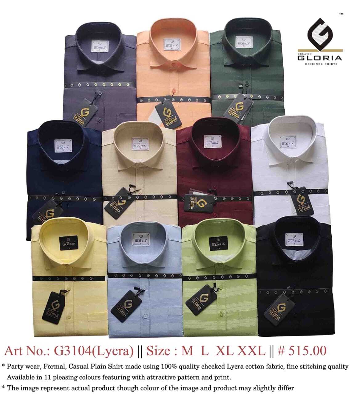 Men's Plain Shirt - Cotton Fabric, Available In Sizes S-xxl, White Color, Full Sleeve, Regular Fit, Printed Pattern