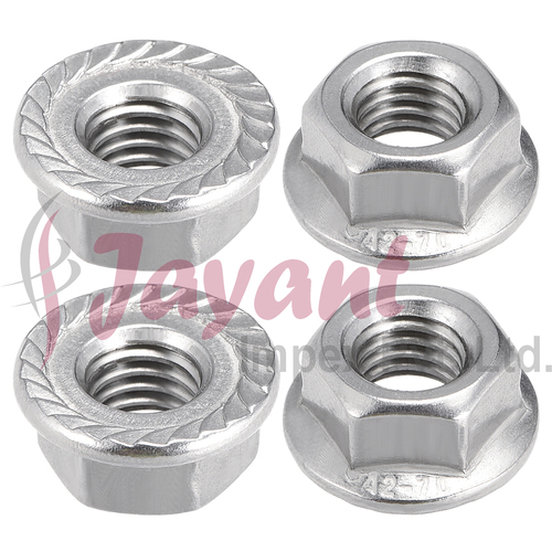 मेटल सीरेटेड फ्लेंज नट्स