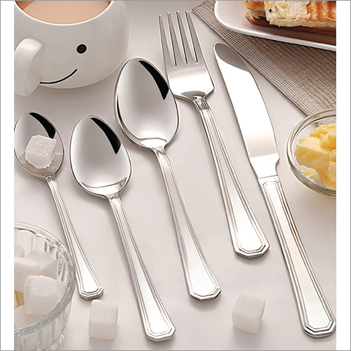 Diamond Premium Cutlery Set - Stainless Steel, Mirror Finish | Includes Dinner Spoon, Fork, Soup Spoon, Teaspoon, Knife, Baby Spoon, Table Spoon & Fork