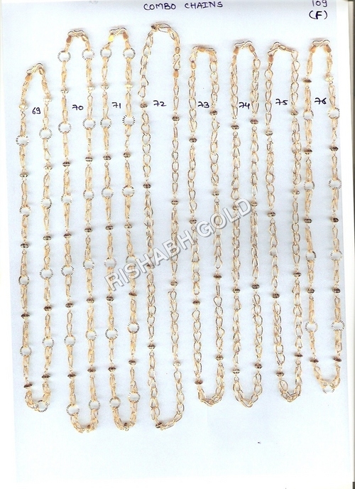 Pure Gold Chain Set - 30 Grams, Customized Size & Unique Design | Perfect for Men''s Parties, Engagements, Weddings, and Anniversaries