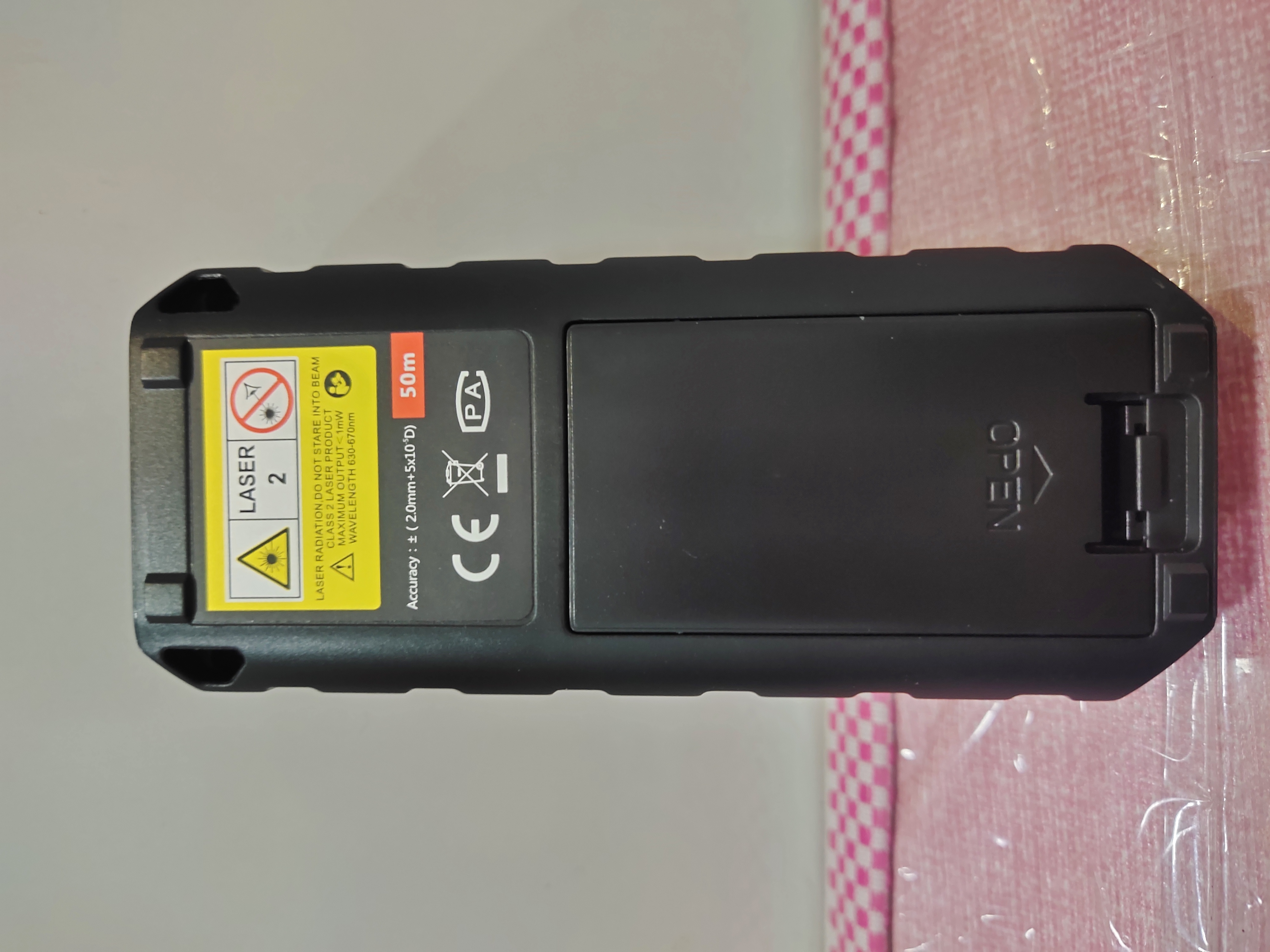 Laser Distance Meter - 0.05m - 90m Range Lcd Display +/−2mm Accuracy Battery Powered 115x55x25mm Size 150g Weight