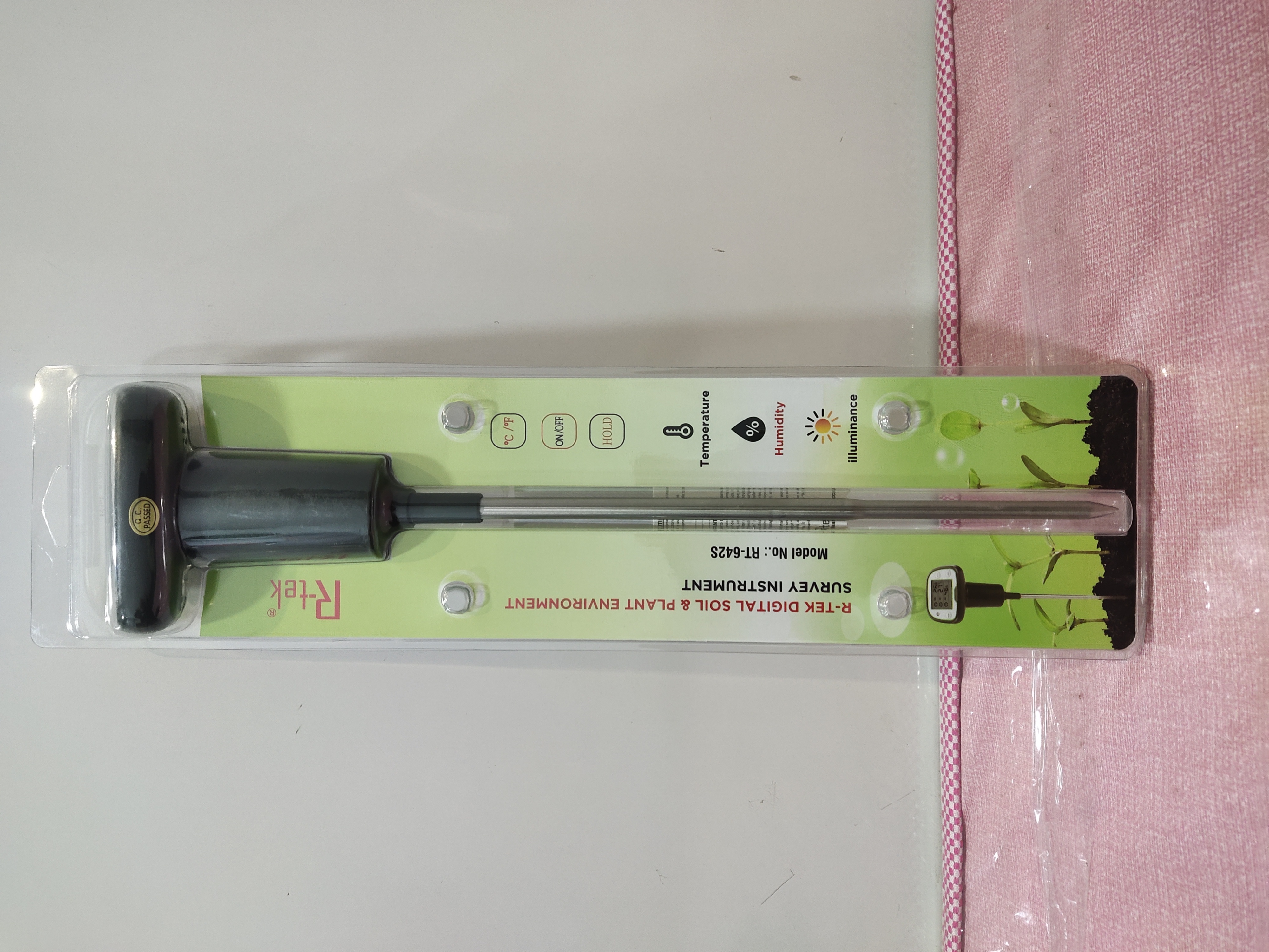 Soil Moisture Meter - Abs Plastic, 150 X 50 X 30 Mm , Lcd Display, 0-50â°c Operating Temperature, Â±2% Rh Accuracy, Lightweight 100g Design