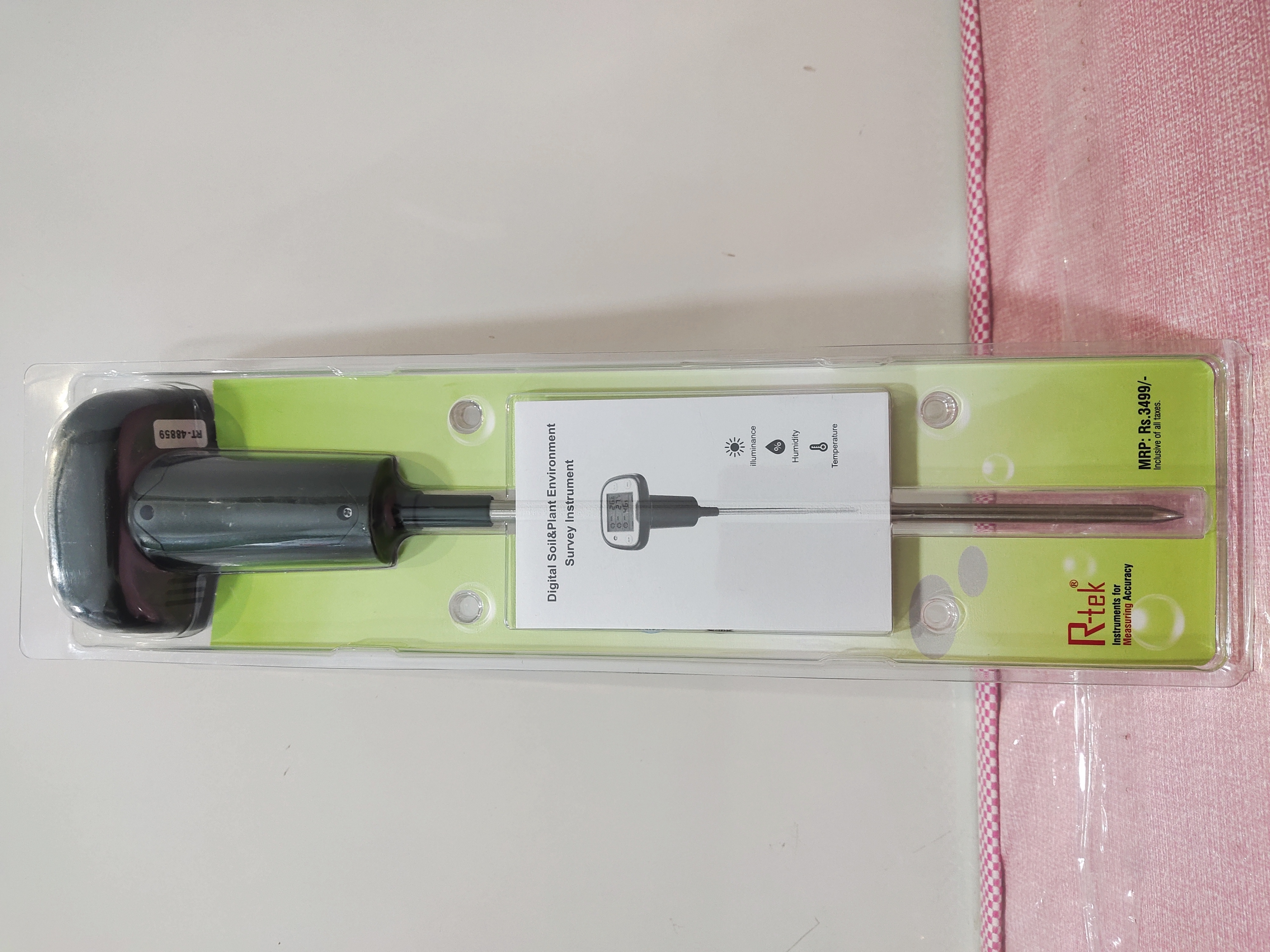 Soil Moisture Meter - Abs Plastic, 150 X 50 X 30 Mm , Lcd Display, 0-50â°c Operating Temperature, Â±2% Rh Accuracy, Lightweight 100g Design