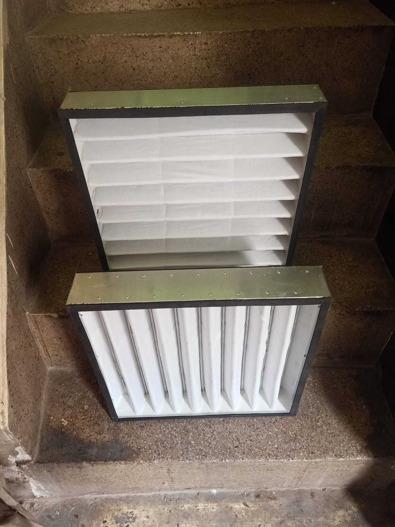 Ahu Fine Filter - Galvanized Steel Box Filter 20x20x6 Inches | High Dust Holding Capacity Washable Low Initial Pressure Drop Suitable For Air Handling Units And Paint Booths