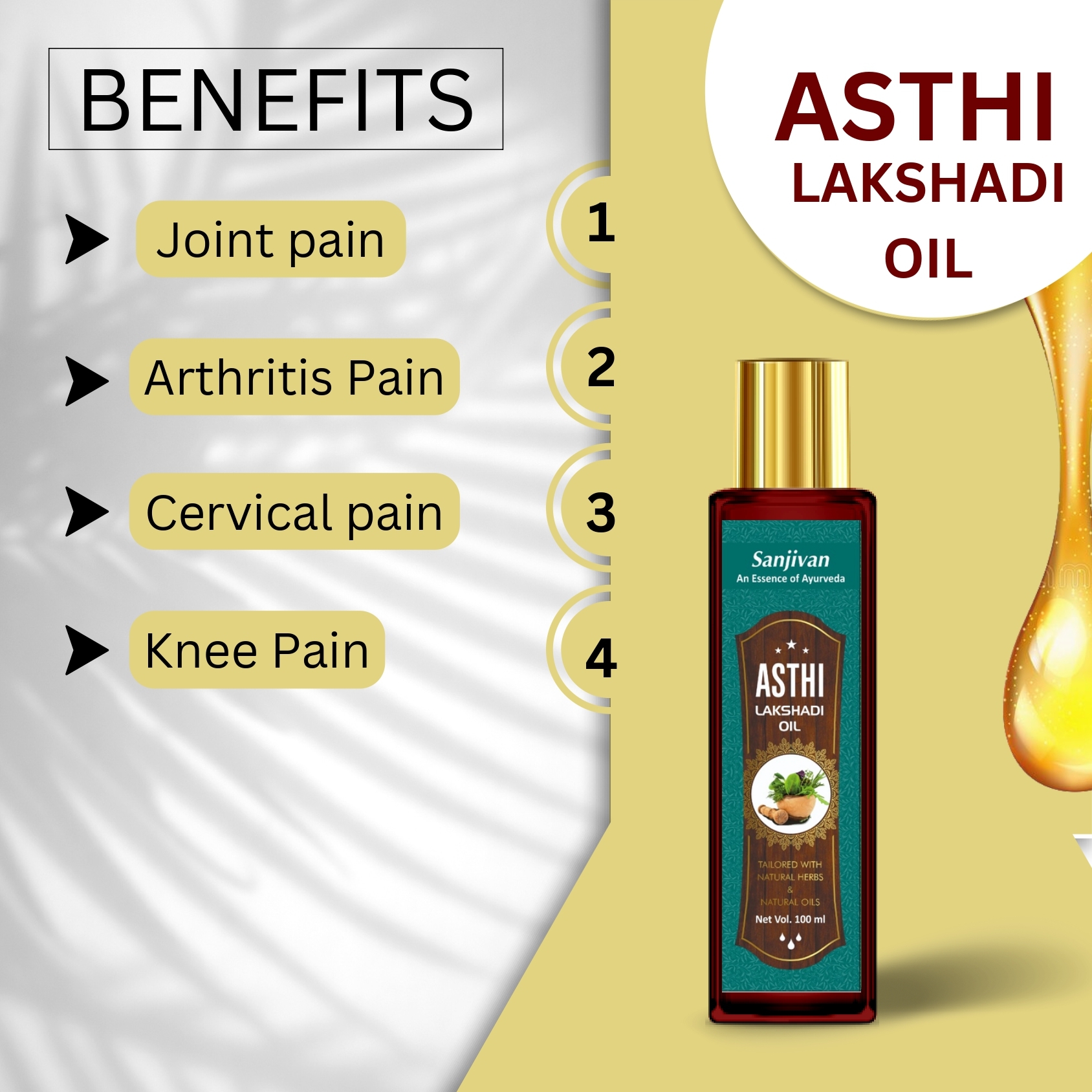 Ayurvedic Medicine Sanjivan Asthi Lakshadi Oil