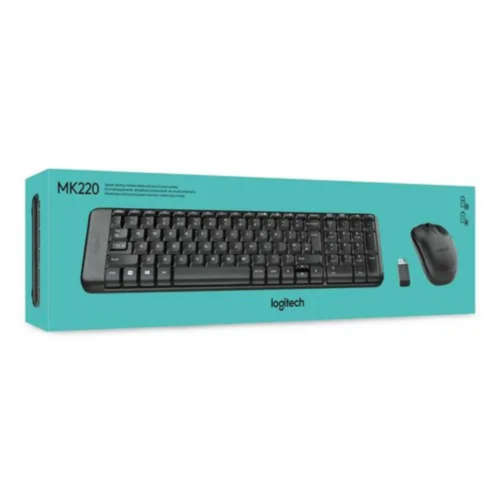 Black Logitech Mk220 Wireless Keyboard