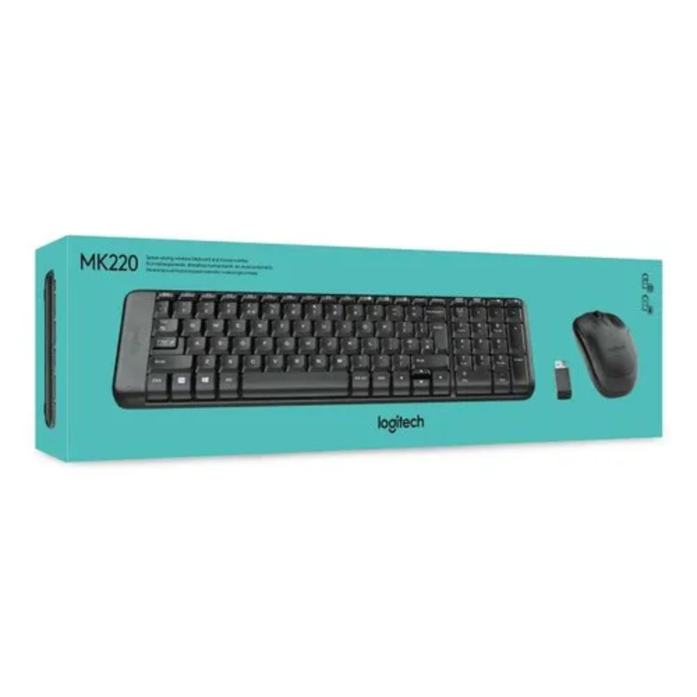Black Logitech Mk220 Wireless Keyboard
