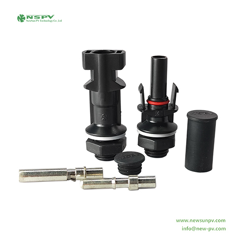 Black 1000vdc Pv4.0 Solar Panel Connector At Good Universality With Mc4