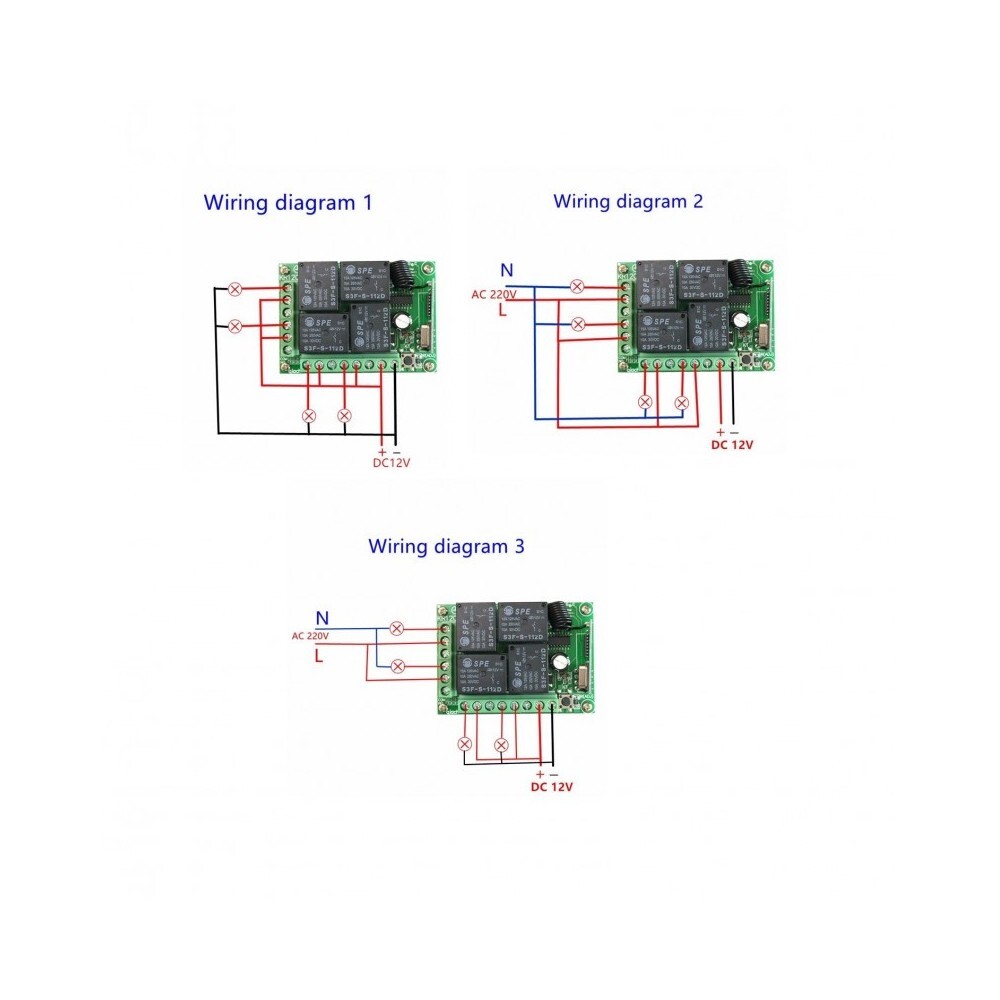 433mhz 12v 4 Channel Relay Module Wireless With Rf Remote Control Switch