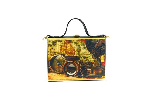 Graphic Design Mdf Box Bag - Color: Multicolor