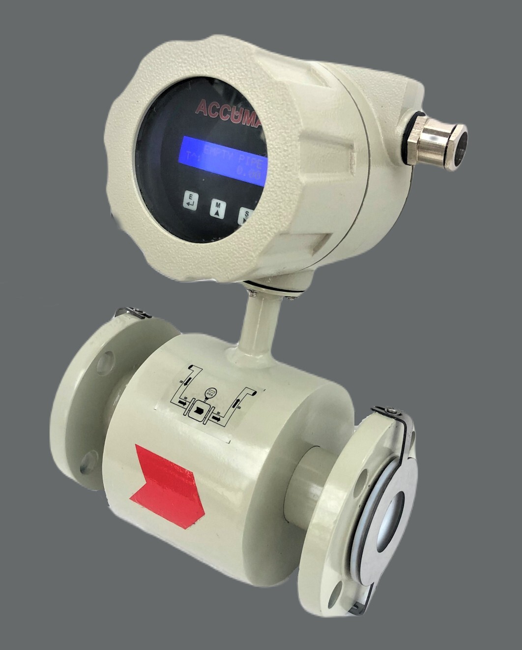 Electromagnetic Flow Meter - Stainless Steel | 10 Kg Weight, Digital Display, 0.5% Accuracy, Ip67 Rated, Maintenance-free Design, 20 Bar Gas Pressure, Conductive Liquid Compatible