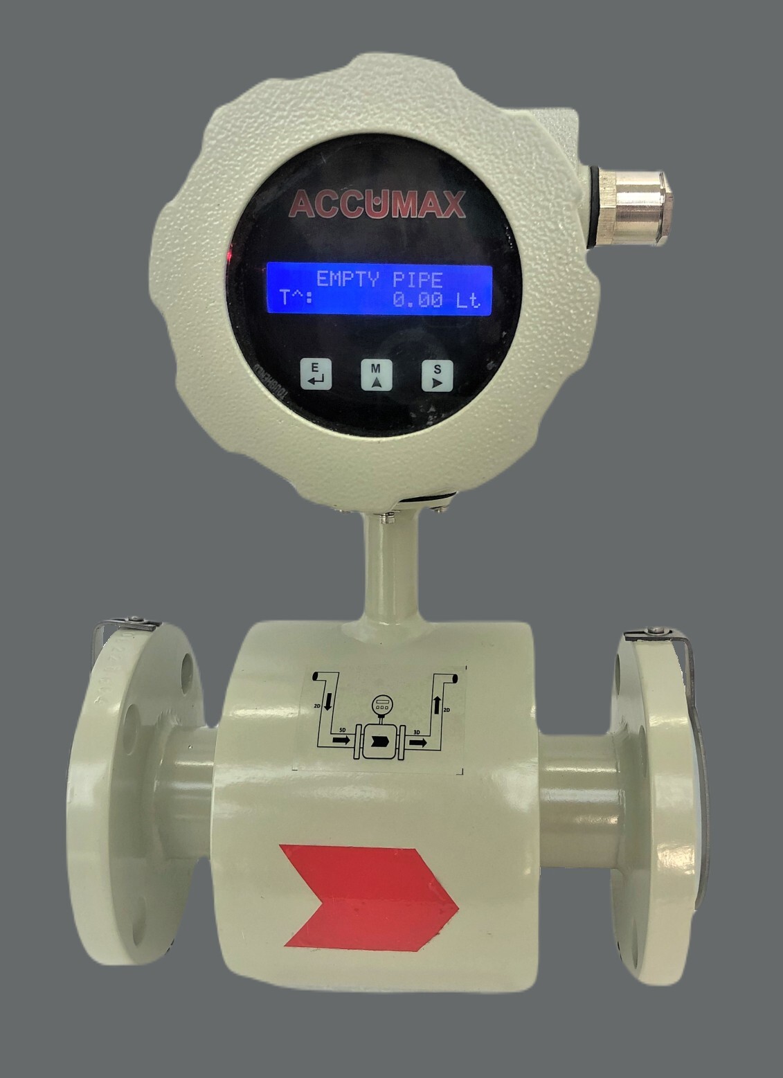 Electromagnetic Flow Meter - Stainless Steel | 10 Kg Weight, Digital Display, 0.5% Accuracy, Ip67 Rated, Maintenance-free Design, 20 Bar Gas Pressure, Conductive Liquid Compatible