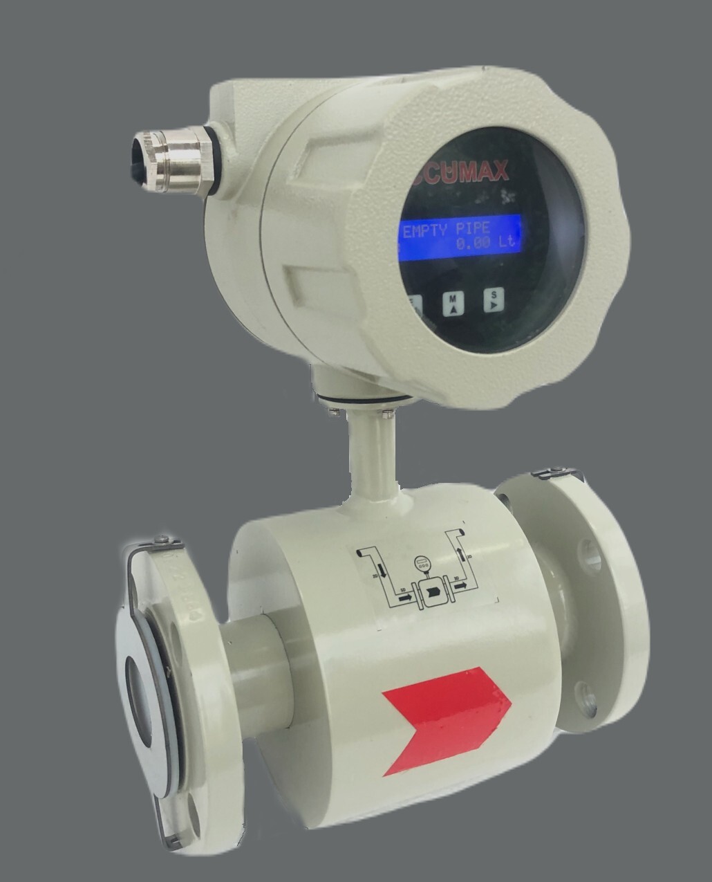 Electromagnetic Flow Meter - Stainless Steel | 10 Kg Weight, Digital Display, 0.5% Accuracy, Ip67 Rated, Maintenance-free Design, 20 Bar Gas Pressure, Conductive Liquid Compatible