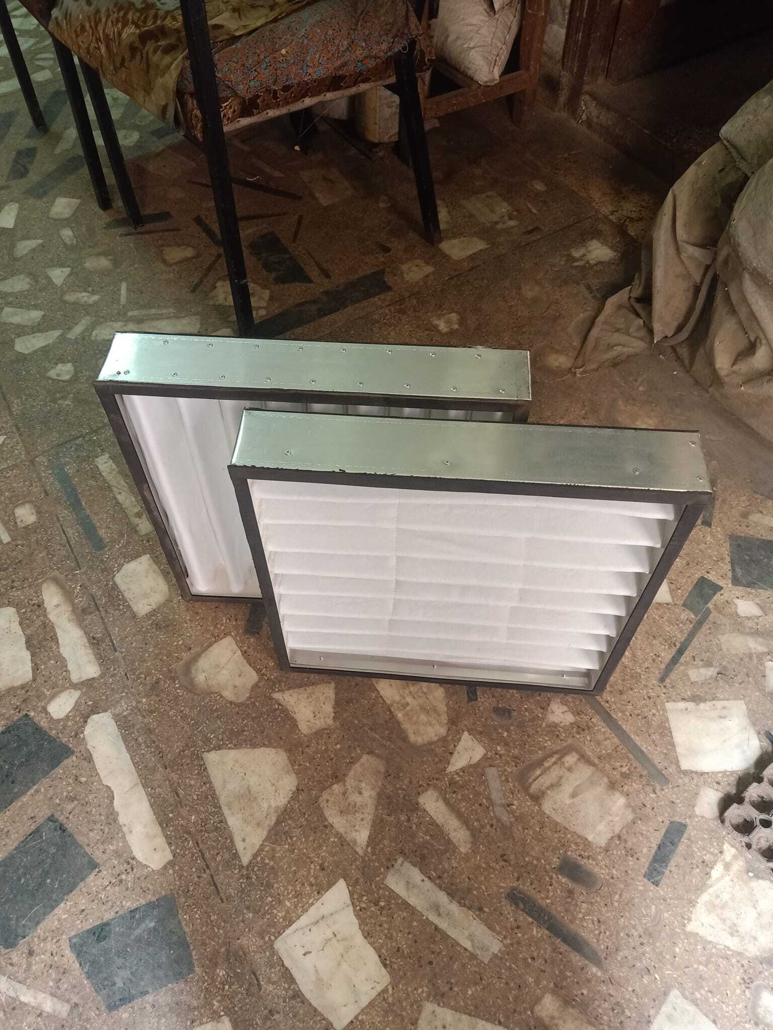 Ahu Fine Filter - Galvanized Steel, 20x20x6 Inches, White | High Dust Holding Capacity, Washable And Reusable, Low Initial Pressure Drop