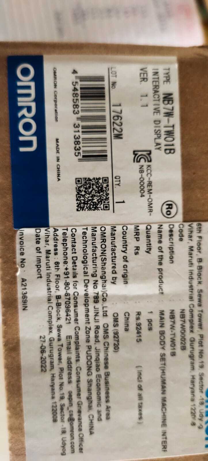 Cj2m-cpu32 Omron Plc Processing Type: Standard