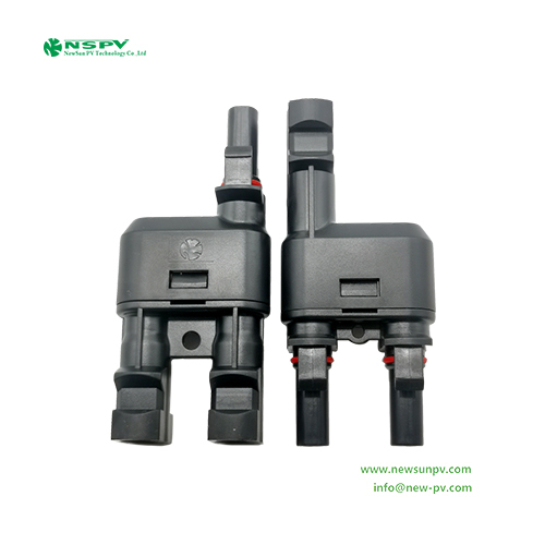 Pv4.0 Solar Branch Connectors 1000vdc 30a Ip67 Waterproof Mc 4 T Branch Connectors - Color: Black