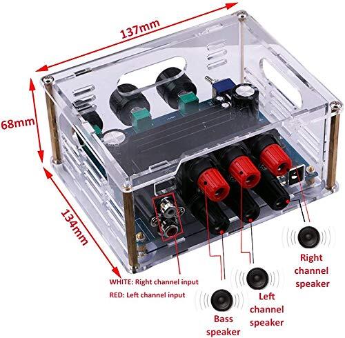 2 Point 1 Channel Audio Stereo Amplifier Subwoofer Board 2x50w 1x100w Sub Output Super Bass Power Amplifier Module With Case