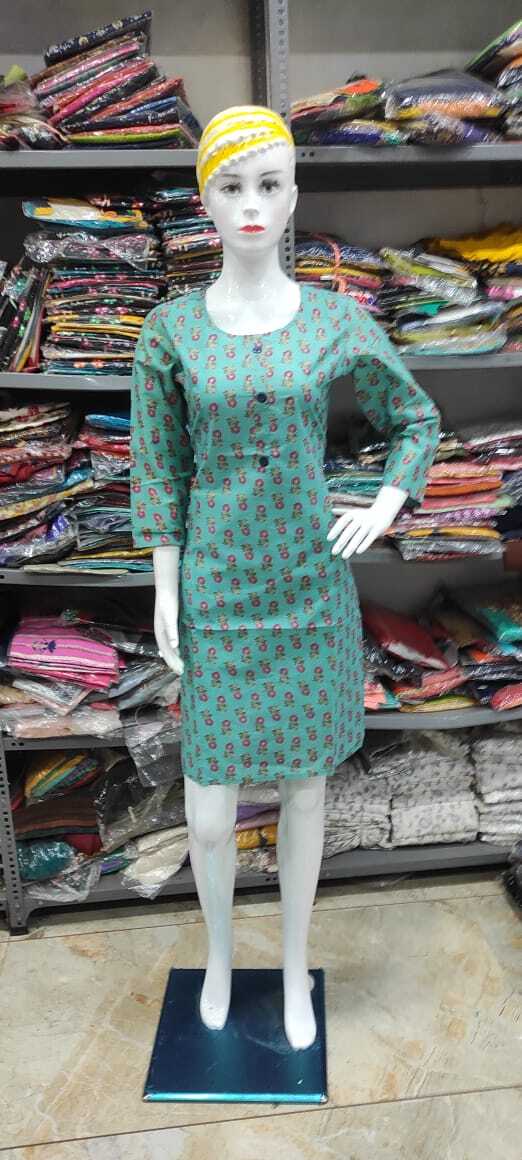 Kurti Rayon - Cotton-rayon Crepe, Sizes M-l-xl-xxl Mix | Casual Ethnic Wear, Breathable & Washable, All-season Printed Design