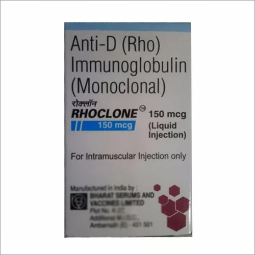 150 Mcg Anti-d (Rho) Immunoglobulin (Monoclonal) Liquid Injection Age Group: Adults & Kids