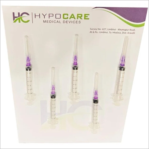 5ml Hypo Care Disposable Syringe - Plastic, Clear Barrel For Precise Measurements | Medical Grade, Sterilized, Multiple Use Design